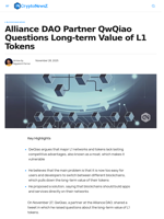 QwQiao Questions Long-term Value of L1 Tokens