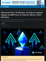 Ethereum Price Prediction: Technical Analysis Signals $4,800 Next As Pattern Mirrors 2021 Bull Run