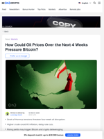 Oil Shock Alert: How 4 Weeks of Higher Prices Could Hit Crypto
