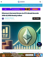Ethereum Demand Grows As ETFs Break Records With $2.85B Weekly Inflow