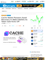 Cache Wallet Pioneers Asset Recovery In Web3 Wallets As Token Sale Kicks Off