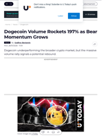 Dogecoin Volume Rockets 197% as Bear Momentum Grows - U.Today