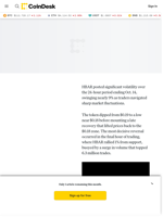 HBAR Plunges 8% After Failed Rally to $0.20 Resistance