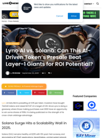 Lyno AI vs. Solana: Can This AI-Driven Token’s Presale Beat Layer-1 Giants for ROI Potential? | Live Bitcoin News