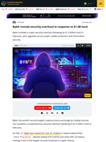 Bybit revamps security after $1.4 billion hack