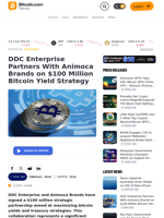 DDC Enterprise Partners With Animoca Brands on $100 Million Bitcoin Yield Strategy – Crypto News Bitcoin News