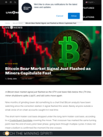 Bitcoin Bear Market Signal Just Flashed as Miners Capitulate Fast | Live Bitcoin News