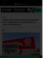 Target (TGT) Stock Faces New Boycott From 1.8M-Member Teachers Union Over ICE Response - CoinCentral
