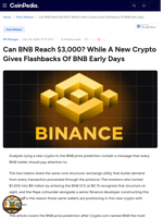 Can BNB Reach $3,000 ? While A New Crypto Gives Flashbacks Of BNB Early Days