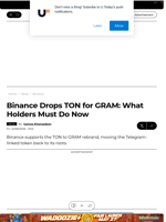 Binance Drops TON for GRAM: What Holders Must Do Now - U.Today