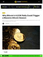 Why Bitcoin's $123K Rally Could Trigger a Massive Altcoin Season - CoinCentral