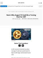 Here’s Why August 15 Could Be a Turning Point for XRP