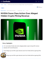 NVIDIA Faces Class Action Over Alleged Crypto Mining Revenue