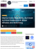 Meme Coins May Rally, But Ozak AI Price Prediction Is What Whales Are Watching | Live Bitcoin News