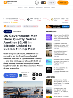 US Government May Have Quietly Seized Another $2.4B in Bitcoin Linked to Lubian Mining Pool – Crypto News Bitcoin News