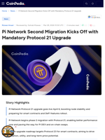 Pi Network Second Migration Kicks Off Protocol 21 Upgrade