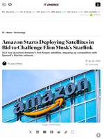 Amazon Starts Deploying Satellites in Bid to Challenge Elon Musk's Starlink - Decrypt