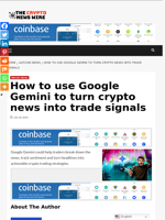 How to use Google Gemini to turn crypto news into trade signals - The Crypto News Wire