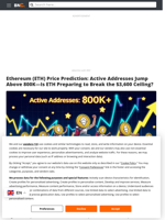 Ethereum (ETH) Price Prediction: Active Addresses Jump Above 800K—Is ETH Preparing to Break the $3,600 Ceiling? - Brave New Coin