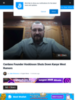 Cardano Founder Hoskinson Shuts Down Kanye West Rumors