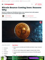 Bitcoin Bounce Coming Soon: Reasons Why - Coinspeaker