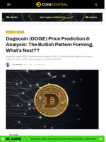 Dogecoin (DOGE) Price Prediction & Analysis: The Bullish Pattern Forming, What's Next?? - CoinCentral
