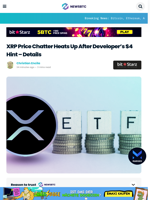 XRP Price Chatter Heats Up After Developer’s $4 Hint - Details