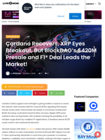 Cardano Recovers, XRP Eyes Breakout, But BlockDAG’s $420M Presale and F1® Deal Leads the Market! | Live Bitcoin News