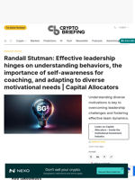 Randall Stutman: Effective leadership hinges on understanding behaviors, the importance of self-awareness for coaching, and adapting to diverse motivational needs | Capital Allocators