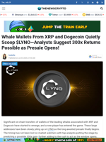 Whale Wallets From XRP and Dogecoin Quietly Scoop $LYNO—Analysts Suggest 300x Returns Possible as Presale Opens!
