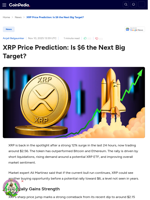 XRP Price Prediction: Is $6 the Next Big Target?
