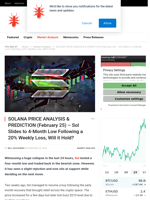 SOLANA PRICE ANALYSIS & PREDICTION (February 25) – Sol Slides to 4-Month Low Following a 20% Weekly Loss, Will it Hold? - NullTX