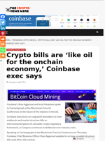 Crypto bills are ‘like oil for the onchain economy,’ Coinbase exec says - The Crypto News Wire