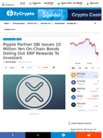 Ripple Partner SBI Issues 10 Million Yen On-Chain Bonds Doling Out XRP Rewards To Investors ⋆ ZyCrypto
