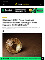 Ethereum (ETH) Price: Head and Shoulders Pattern Forming — What Happens if $2,040 Breaks? - CoinCentral