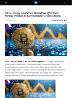 STG Energy Launches Breakthrough Cloud Mining Product to Democratize Crypto Mining - Visionary Financial