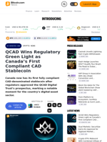 QCAD Wins Regulatory Green Light as Canada’s First Compliant CAD Stablecoin – Crypto News Bitcoin News