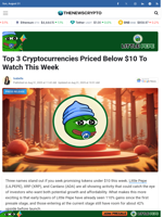 Top 3 Cryptocurrencies Priced Below $10 To Watch This Week - TheNewsCrypto
