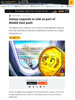 Galaxy Expands to UAE as Part of Middle East Push