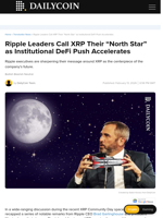 Ripple Leaders Call XRP Their “North Star” as Institutional DeFi Push Accelerates - DailyCoin