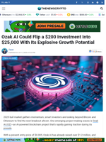 Ozak AI Could Flip a $200 Investment Into $25,000 With Its Explosive Growth Potential