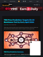 TRX Price Prediction: Targets $0.35 Resistance Test by Early April 2026 - Blockchain.News