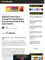 Enhanced Secures $1M in Strategic Pre-Seed Funding to Bring Structured Yield to More Assets Onchain