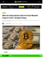 Bitcoin Derivatives Set to Push Market Cap to $10T, Analyst Says - CoinCentral