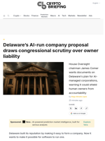 Delaware's AI-run company proposal draws congressional scrutiny over owner liability