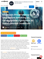 Dogecoin Price To Drop Back To $0.2 Before Breaking $1, Unstoppable Lightchain AI Defies Market Downturn | Live Bitcoin News