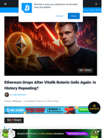 Ethereum Drops After Vitalik Buterin Sells: Is History Repeating?