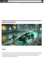 Coinbase Accelerates into Formula One with Aston Martin Aramco Partnership - Brave New Coin
