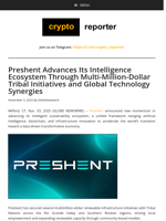 Preshent Advances Its Intelligence Ecosystem Through Multi-Million-Dollar Tribal Initiatives and Global Technology Synergies