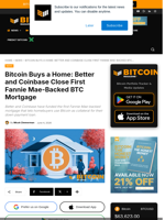 Bitcoin Buys A Home: Better And Coinbase Close First Fannie Mae-Backed BTC Mortgage